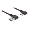 USB-kabel DeLOCK EASY-USB 2.0 Type-A-stekker naar Type-C-stekker 0,5 m zwart