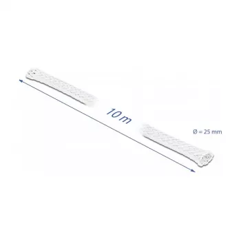 Gevlochten slang DeLOCK 20806 10 m x 25 mm wit