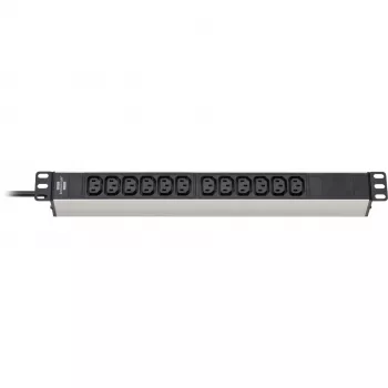 Verlengsnoer Brennenstuhl 1390007112 2m 12 stopcontacten binnen zwart zilver