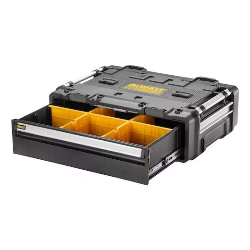 Gereedschapskoffer DeWalt DWST08510-1 — aluminium- en kunststofconstructie, zwart/geel