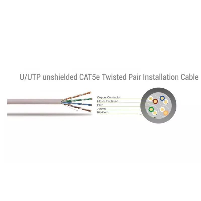 Netwerkkabel SBOX kabel UTP CAT5e RJ-45 10 m grijs