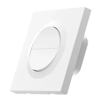 Tweekanaals slimme wandschakelaar Sonoff MINI-2GS-E — compact inbouwrelais voor twee stroomkringen, Matter-compatibel
