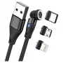 USB-kabel RealPower MagneticCharge3 2 m USB-A zwart