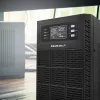 Qoltec 52284 UPS noodstroomvoorziening | 10kVA | 10000W | arbeidsfactor 1,0 | LCD | EPO | USB | online