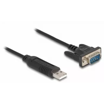 DeLOCK USB 2.0 naar serieel RS-232 adapter 50 cm FTDI zwart