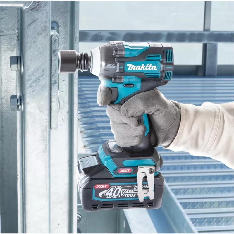 Makita TW004GZ XGT 40 V accu-slagmoersleutel, 1/2 inch, 3200 tpm, 350 Nm, zonder accu en lader, blauw/zwart
