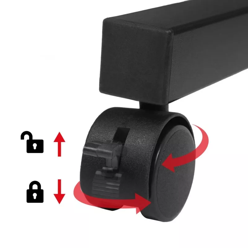 Maclean mobiele laptoptisch, zwart, 80x60 cm, max. 50 kg, in hoogte verstelbaar 67-115 cm, MC-124 B