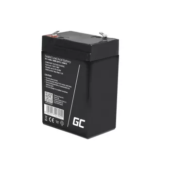 UPS-batterij Green Cell AGM15, 6 V, 4 Ah, verzegelde lood-zuurbatterij (VRLA), zwart, 680 g