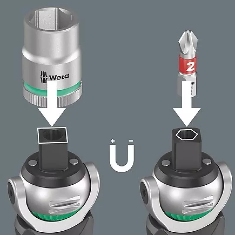 Wera Zyklop 8009 Pocket Imperial set 1 - ratelschroevendraaier met bitset