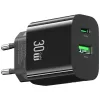 USAMS oplader USA001631 30W met 1x USB-C en 1x USB-A snelladen