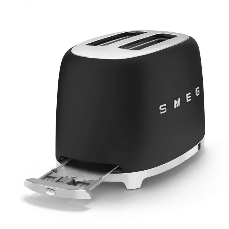 Toaster Smeg 50's Style TSF01BLMEU 2 sneetjes zwart roestvrijstaal