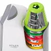 Groentesnijder Adler AD 4815, 150 W, 5 opzetstukken, ABS-behuizing, wit/grijs