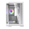 Darflash FT350 computerkast + 5 aRGB-ventilatoren (wit)