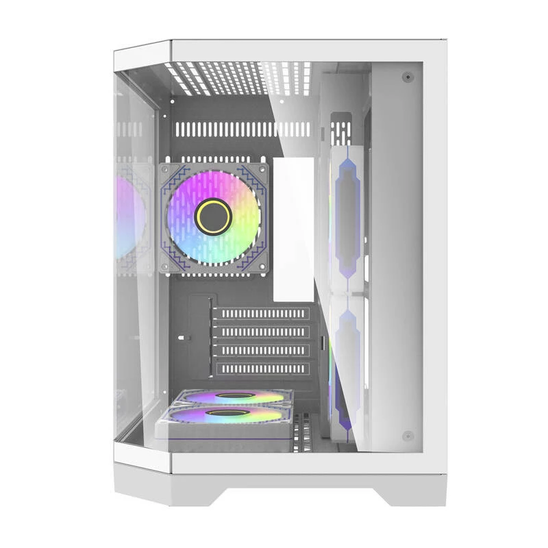 Darflash FT350 computerkast + 5 aRGB-ventilatoren (wit)