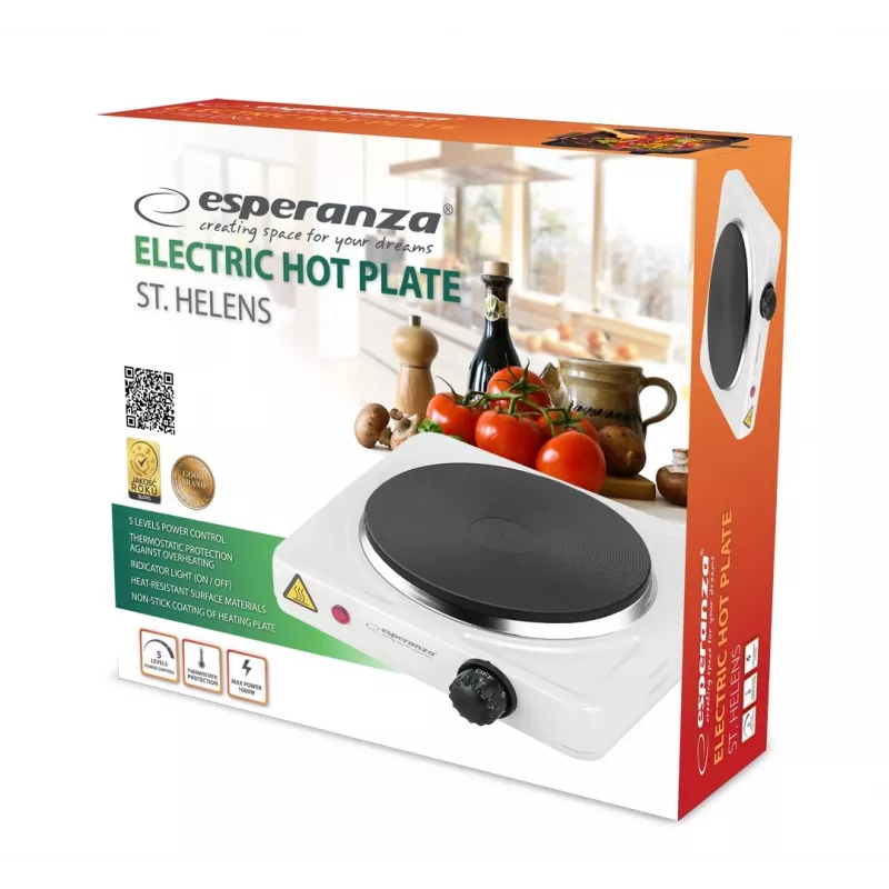 Esperanza EKH013W witte elektrische kookplaat