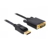 Kabel DeLOCK DisplayPort naar DVI 24+1 St/St 2m