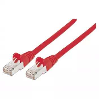 Intellinet netwerk-patchkabel, Cat6, 0,5 m, rood, koper, S/FTP, LSOH / LSZH, PVC, RJ45, vergulde contacten, knikbescherming, met tule, levenslange garantie
