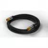 Goobay TV-antennekabel (135 dB type), 4-voudig afgeschermd, 2 m, zwart – verguld, coax-bus > coax-stekker (70367)