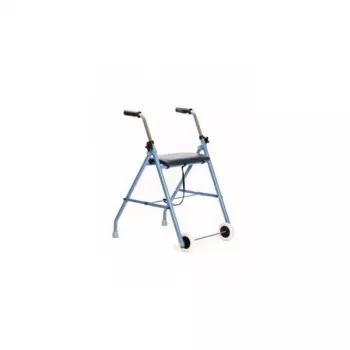 Tweewielige revalidatiesteun ARmedical PPC005 – blauw/zwart, stalen frame, verstelbare hoogte, zitting inbegrepen