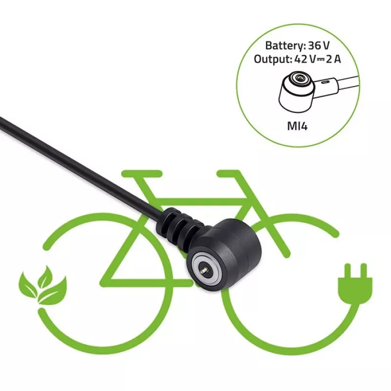 Oplader QOLTEC Mi4 Magnetic TIP voor e-bike 36V/42V 2A