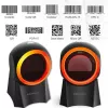 Qoltec 50857 bedrade desktop barcodescanner, 1D/2D, QR, USB, 1,75 m kabel