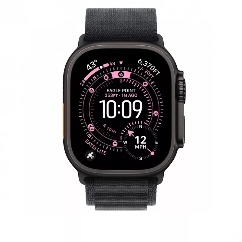 Band Apple MG9G4ZM/A Smartwatch zwart titanium polyester spandex