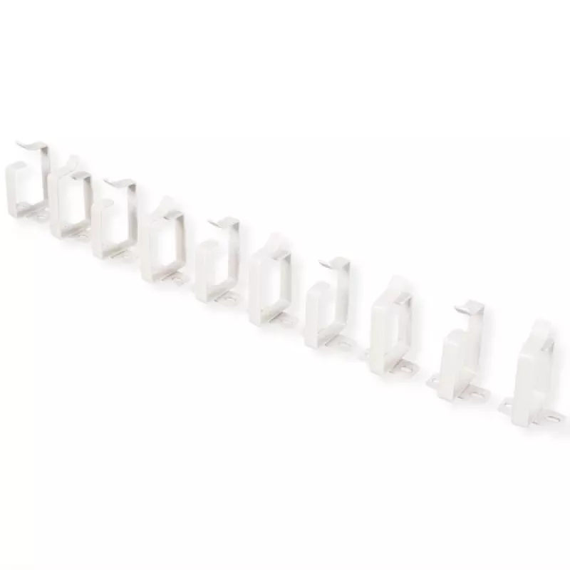 Kabelmanagementclip Secomp 44 x 60 mm lichtgrijs RAL 7035, 10-pack