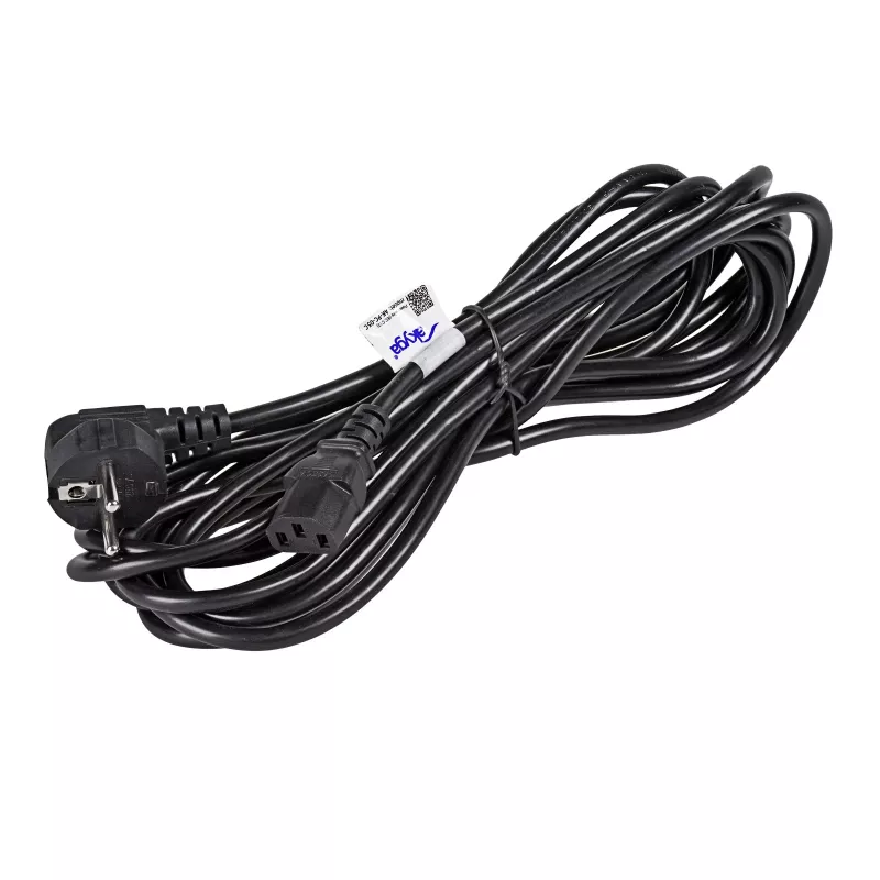 Akyga AK-PC-05C netsnoer, CEE 7/7 naar IEC C13, koper 3 x 1 mm², 5 m, zwart