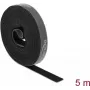 Montageband DeLOCK klittenband op rol L 5 m x B 15 mm zwart