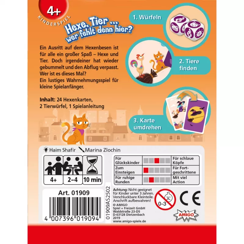Heks, dier... wie ontbreekt hier, dobbelspel