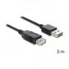 USB-kabel DeLOCK EASY-USB 2.0-A 3m zwart