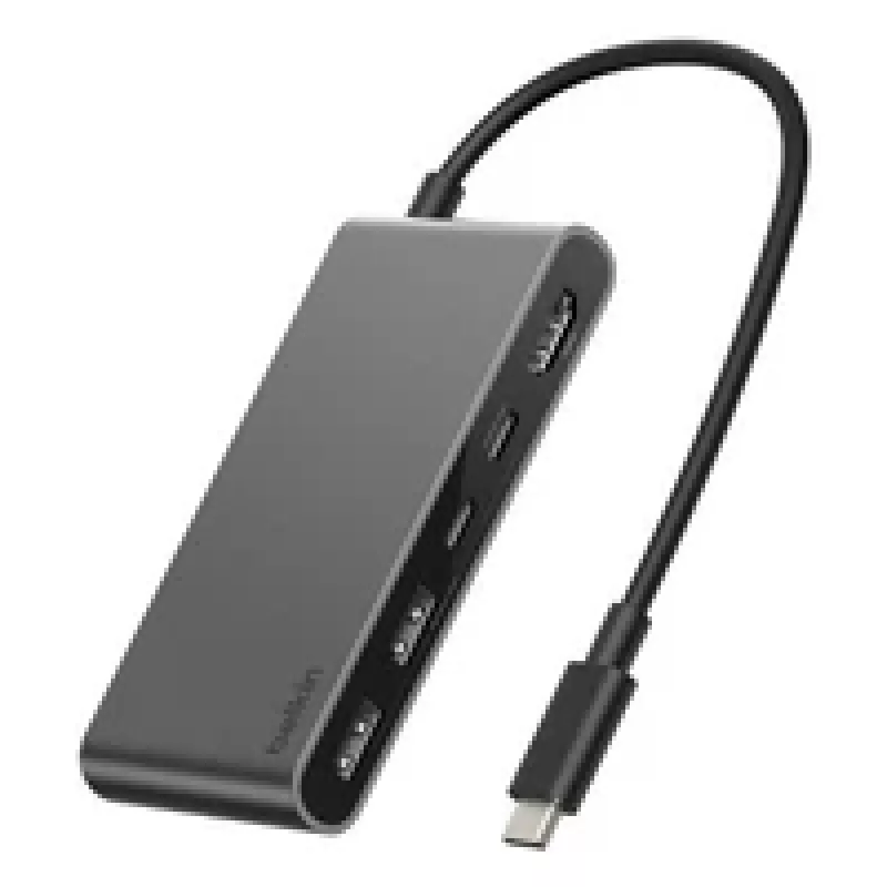 Belkin Connect, USB Type-C, HDMI, USB 2.0 Type-A, USB Type-C, 5000 Mbit/s, 60 Hz, 3840 x 2160 pixels, zwart