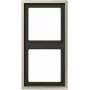 Schakelaarafdekking JUNG ES 2982 – zwart en edelstaal, schroefloos, 81×152 mm