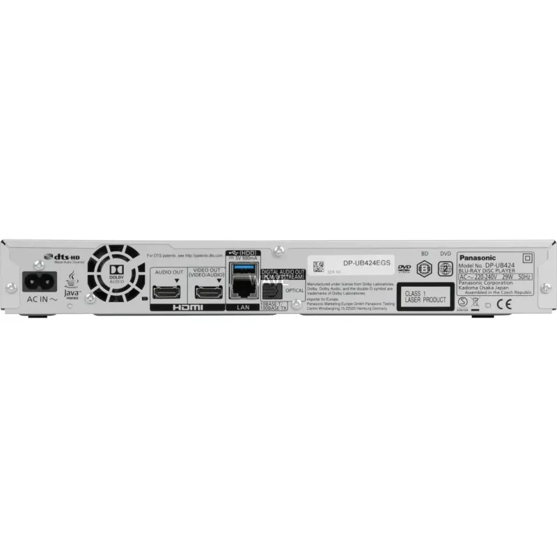 Blu-ray-speler Panasonic DP-UB424 4K Ultra HD 3D zilver