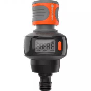 Gardena AquaCount 18350-20 watermeter, zwart/grijs/oranje