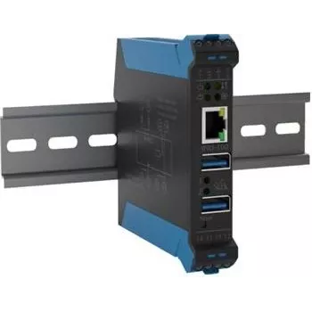Apparaatserver SEH INU-100 M07210 voor DIN-railmontage met 1x Ethernet-poort