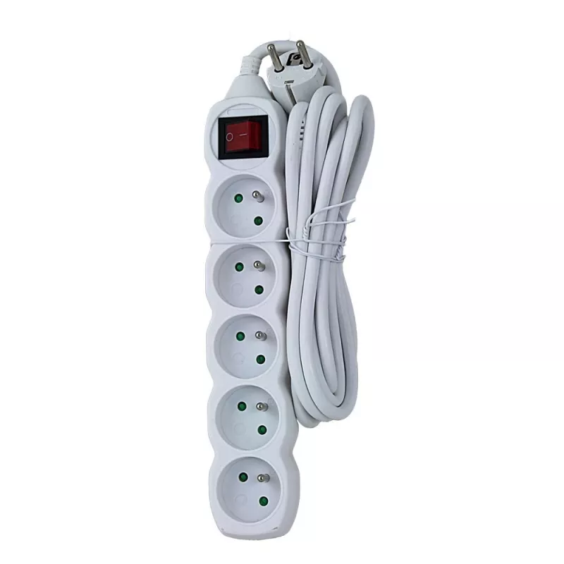 Esperanza ELK215W stroomverdeler 3 m 5 AC-stopcontact(en) binnen wit