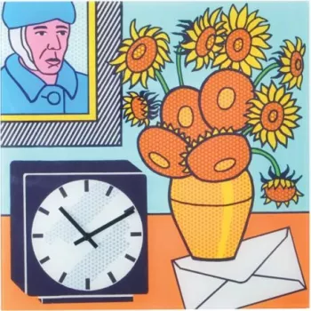NeXtime klok 8170 Go van Go, 43x43 cm, wand, meerkleurig