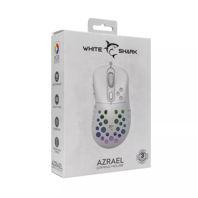 Muis White Shark GM-5013 Azrael wit USB