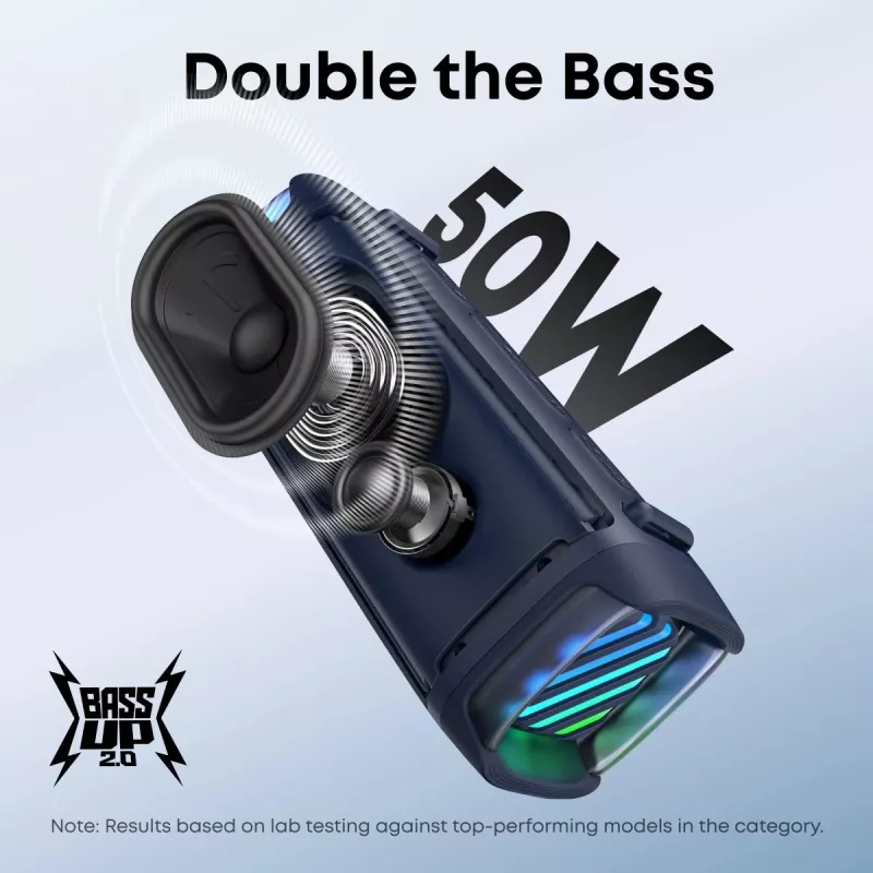 Draagbare Bluetooth-luidspreker Anker Soundcore Boom 3i – 50 W, waterdicht, batterijvoeding