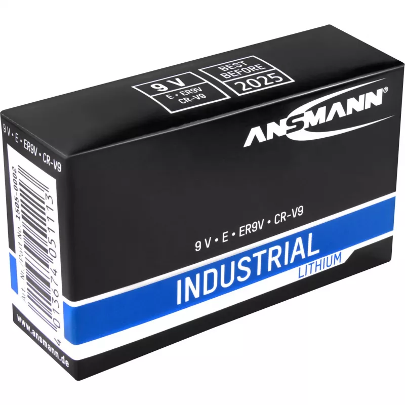 Ansmann 1505-0002 - wegwerpbatterij - lithium - 9 V - 5 stuks - zwart - -40 - 60 °C