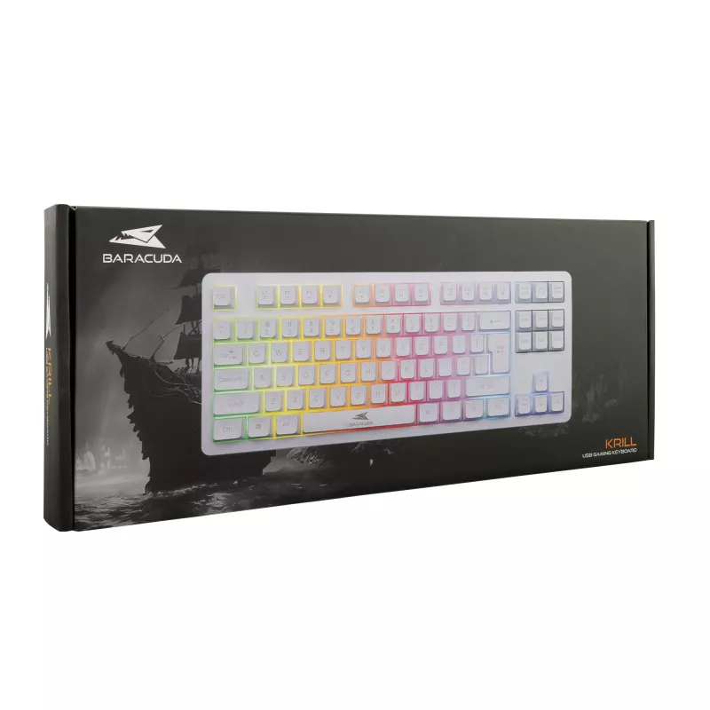 Baracuda Krill witte membraan-gamingtoetsenbord KRILL-W, US, USB