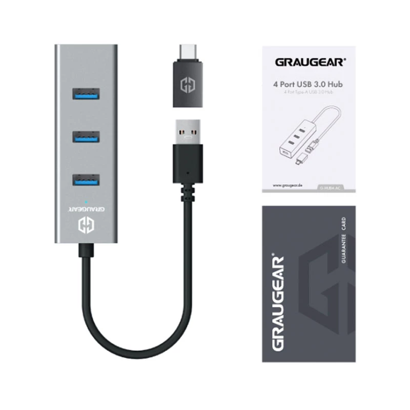 USB-hub GRAUGEAR G-HUB4-AC