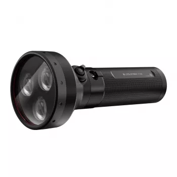 Ledlenser P18R zwarte handlamp, oplaadbaar 1000 lm, IP68, 600 m lichtbereik, 18650 accu