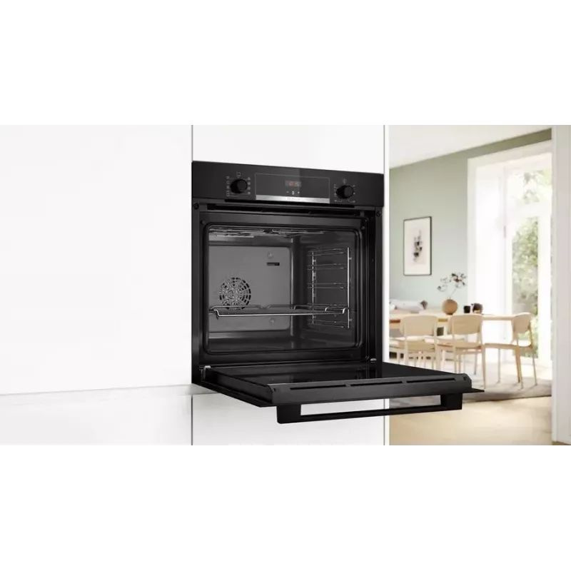BOSCH HBA514BB3 oven + BOSCH HEZ538000 eenstaps telescooprails