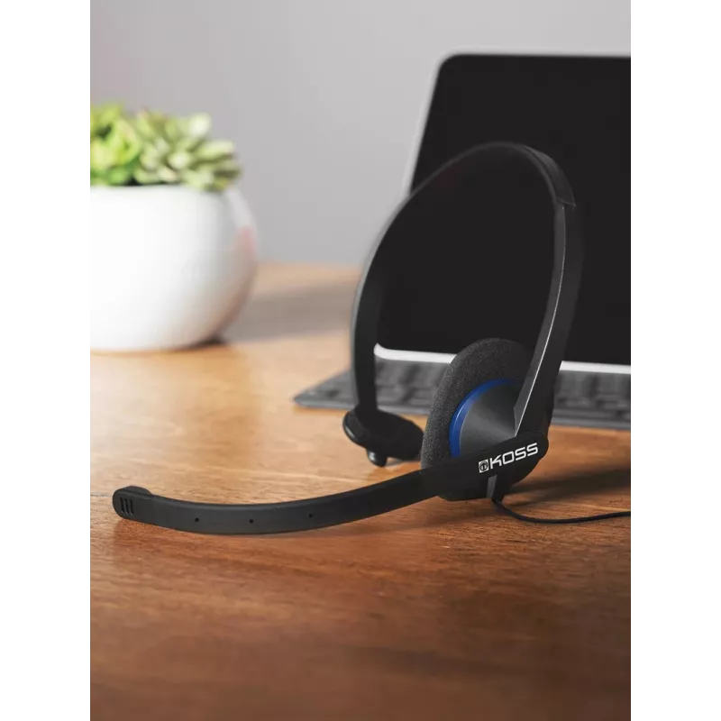 Koss CS200i headset bedrade hoofdbeugel kantoor/callcenter zwart
