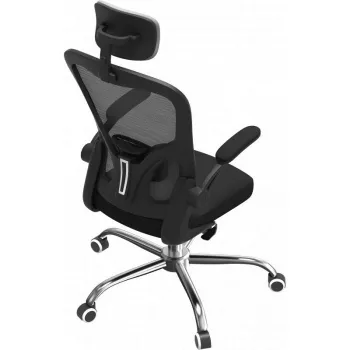 Bureaustoel top e shop DORY SZARY — gevoerde zitting, netrugleuning, 650×620 mm, hoogte tot 122 cm