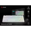 SAVIO PHENIX WHITE draadloos mechanisch toetsenbord, Gateron Red Pro, ABS