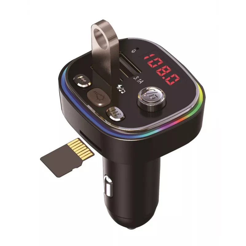 FM-transmitter VAKOSS TC-B439K Bluetooth USB, 87,5–108 MHz, microSD/USB-weergave, 5V/3,1A uitgang, RGB-indicatie