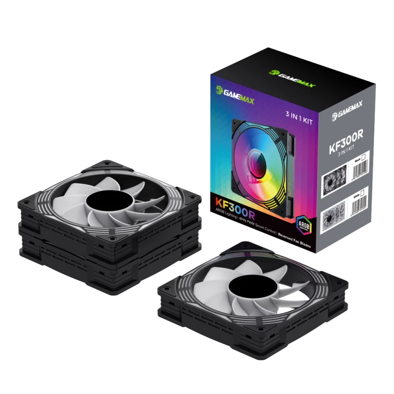 Gamemax | behuizingsventilator | KF300R BK | zwart